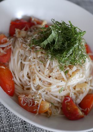 ジャコとトマトの冷製そうめん-レシピのメイン写真