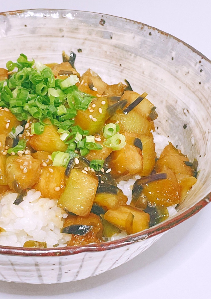 とろ茄子のとろとろ丼-レシピのメイン写真