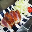 鰤カツをハニーマスタードレモンソースで