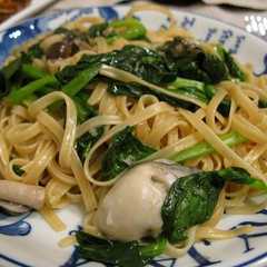 รูปของ 元気一杯♬小松菜シメジ牡蠣の和風パスタ♬