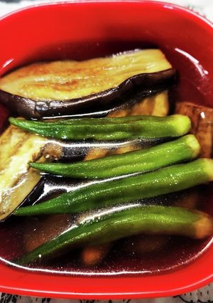 白だしで茄子とオクラの焼きびたし-レシピのメイン写真