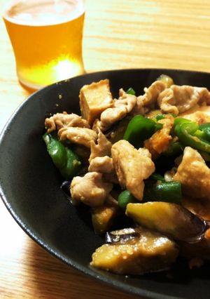 10分簡単！豚肉とナスの味噌炒め-レシピのメイン写真
