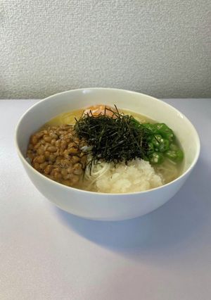 オクラと納豆のネバネバ大腸癌予防そうめん-レシピのメイン写真