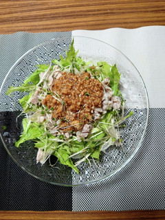 ヨウサマの減塩豚しゃぶ肉の肉味噌和え-レシピのメイン写真