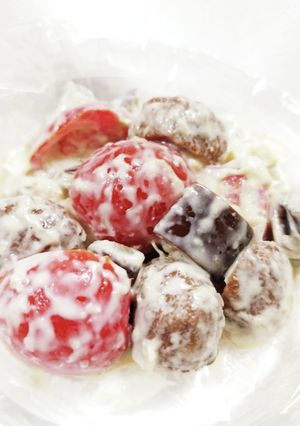 うちの味♤ミートボールで作るトマトサラダ-レシピのメイン写真