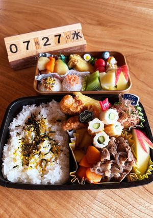 2022.7/27 中学生小学生男子弁当-レシピのメイン写真
