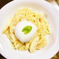 รูปของ つめた〜い麺　桃の冷製パスタ