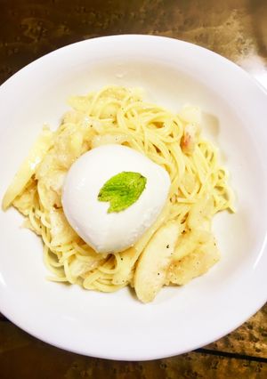 つめた〜い麺　桃の冷製パスタ-レシピのメイン写真