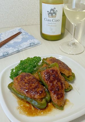 ピーマンを味わう甘辛肉詰め-レシピのメイン写真