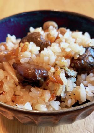 燻製牡蠣の炊き込みご飯-レシピのメイン写真