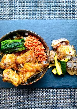 ブリの辛味揚げ　3色どんぶり-レシピのメイン写真