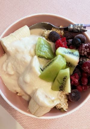 ヘルシーな朝食。オーバーナイトオーツ-レシピのメイン写真