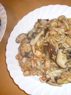 おこげの海老きのこあんかけ-レシピのメイン写真