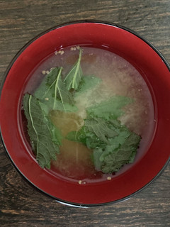 簡単♪即席 大葉とごまのお味噌汁-レシピのメイン写真