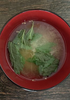 簡単♪即席 大葉とごまのお味噌汁-レシピのメイン写真