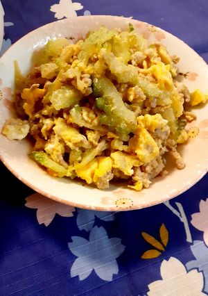 ゴーヤとミンチの味噌炒め-レシピのメイン写真