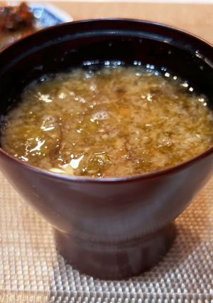 熱中症予防に！梅干とあおさの味噌汁-レシピのメイン写真