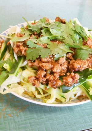 野菜たっぷり中華風麻辣オイスターまぜそば-レシピのメイン写真