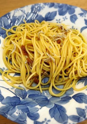 暑い日に♪シラスと梅の冷製和風パスタ-レシピのメイン写真
