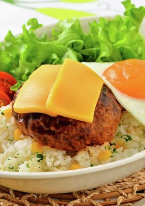 チェダーチーズのロコモコ丼-レシピのメイン写真