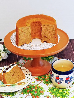 ほうじ茶のシフォンケーキ-レシピのメイン写真