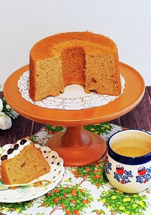 ほうじ茶のシフォンケーキ-レシピのメイン写真