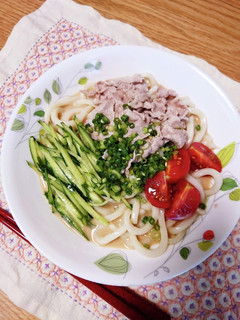 からしマヨつゆで冷やし豚しゃぶうどん-レシピのメイン写真