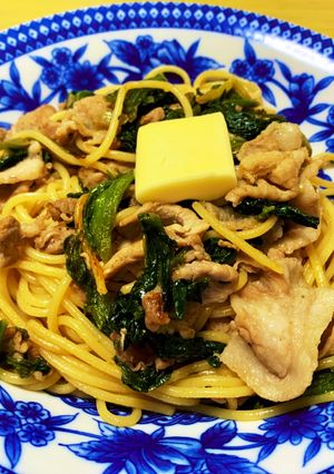 豚肉とほうれん草の和風パスタ-レシピのメイン写真