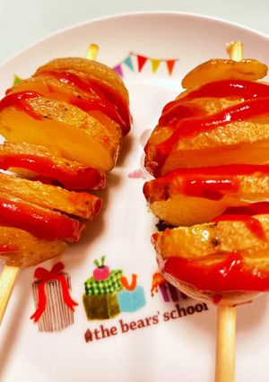 フライドポテトのくるくる揚げ-レシピのメイン写真