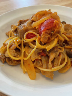 豚キムチのトマトクリームパスタ-レシピのメイン写真
