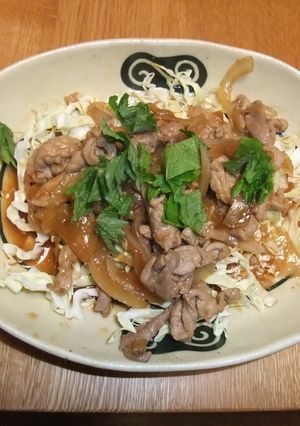 しょうが焼き風ポークソテー　大葉をのせて-レシピのメイン写真