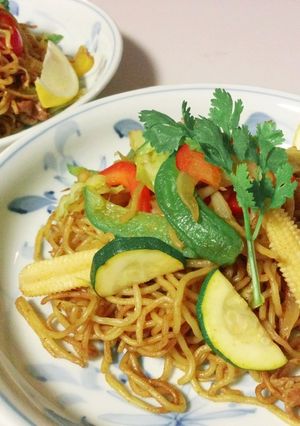 夏野菜のスパイシー焼きそば-レシピのメイン写真