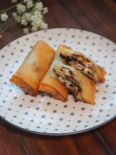 おつまみにも!なすと鶏ささみの春巻き-レシピのメイン写真