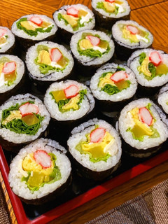 冷蔵庫の残りもので太巻き!-レシピのメイン写真