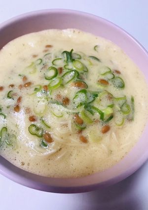 納豆そうめん☆絶品！一番美味しい泡系-レシピのメイン写真