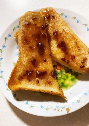 つぶあんジャムとマーガリンのトースト-レシピのメイン写真