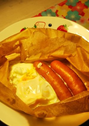 朝食に簡単★レンチン目玉焼きセット-レシピのメイン写真