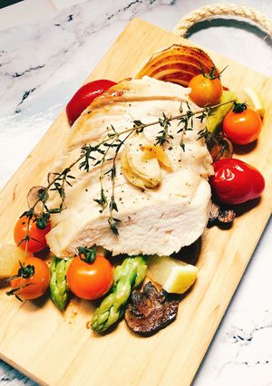 糖尿病レシピ：鶏胸肉の香草レモン風味焼き-レシピのメイン写真