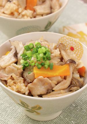 豚バラときのこの中華風炊き込みご飯-レシピのメイン写真