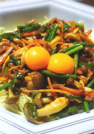 甘辛まぜ麺-レシピのメイン写真