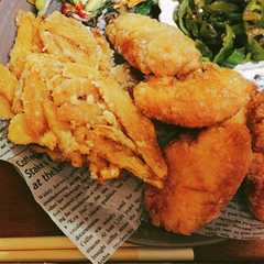 รูปของ ささみの唐揚げ＆ごぼうの唐揚げ