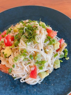 切って混ぜるだけ!具だくさん冷製そうめん-レシピのメイン写真
