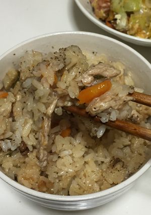 青椒肉絲炊き込みご飯-レシピのメイン写真
