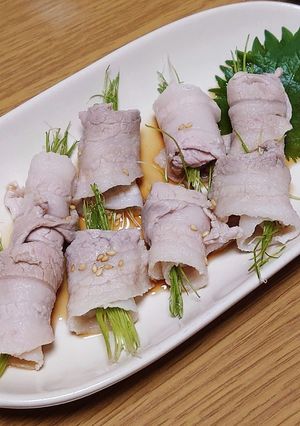 サッパリ❣芽ネギの肉巻き〜(-^〇^-)-レシピのメイン写真