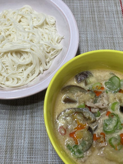 ナスと豚バラの味噌ごまラー油つけ素麺-レシピのメイン写真