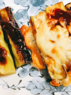 焼き茄子の味噌(チーズ)かけ-レシピのメイン写真