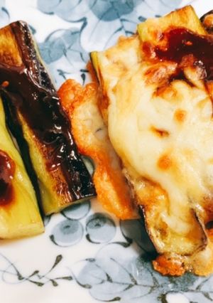 焼き茄子の味噌(チーズ)かけ-レシピのメイン写真