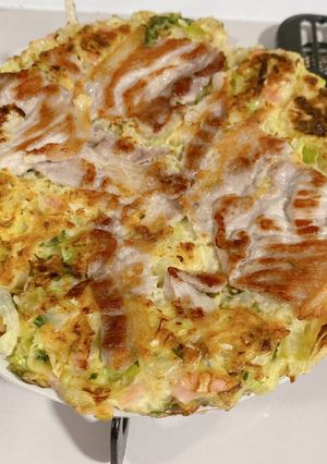 一つのお好み焼きに一つの卵-レシピのメイン写真