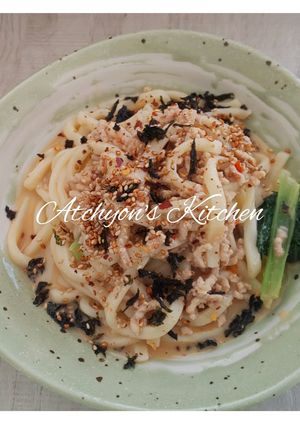 簡単！冷やしピリ辛ごまだれうどん-レシピのメイン写真