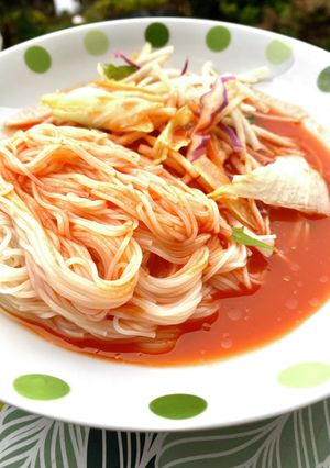 野菜ジュースの素麺-レシピのメイン写真